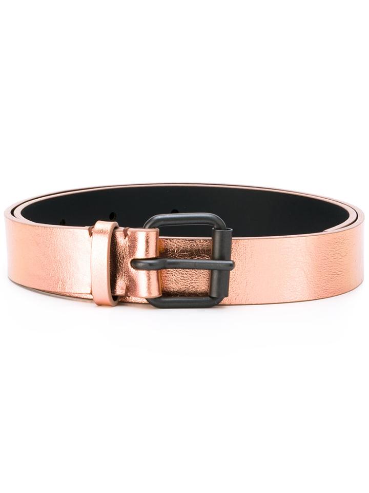 Haider Ackermann - Metallic Belt - Women - Leather - S, Pink/purple, Leather