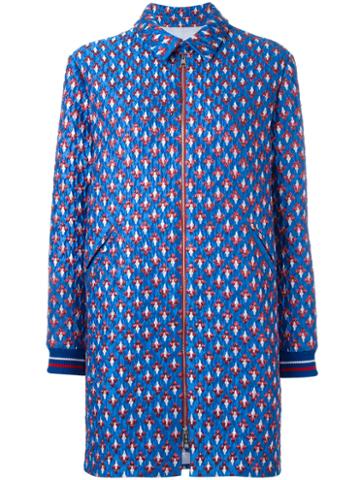 Brognano Jacquard Coat, Women's, Size: 40, Blue, Polyester/polyamide/acrylic/acetate
