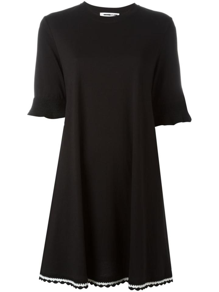 Mcq Alexander Mcqueen Contrasting Hem Flared Dress