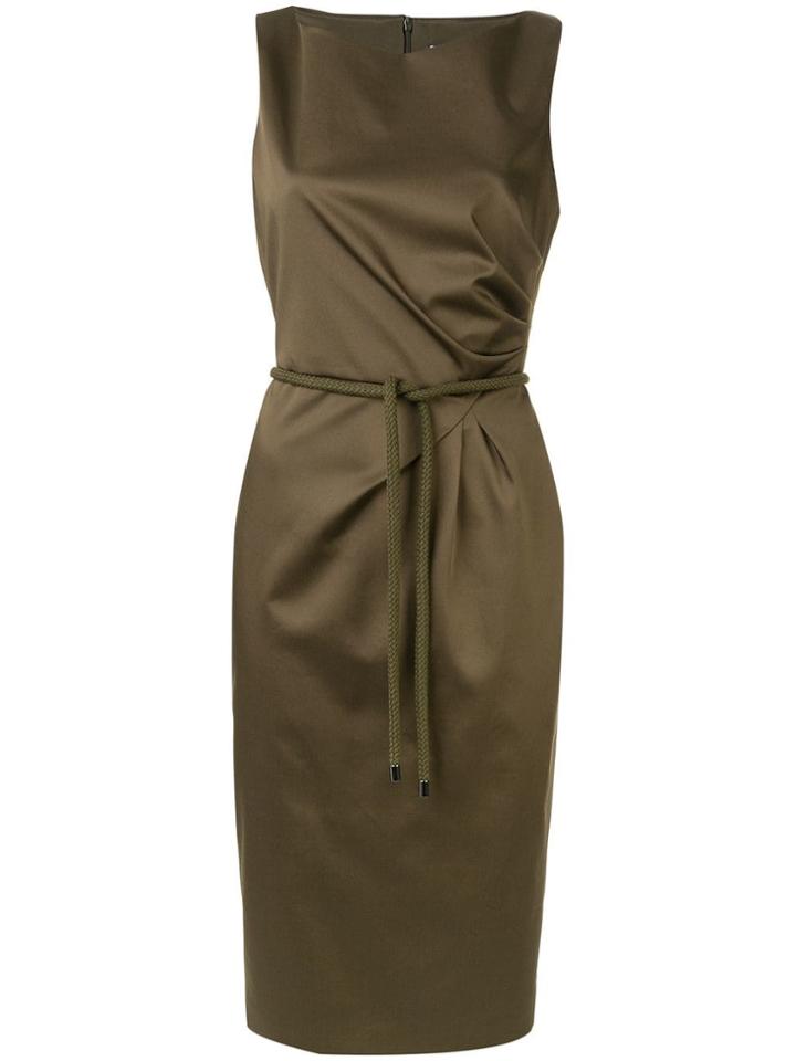 Max Mara Boat Neck Midi Dress - Brown