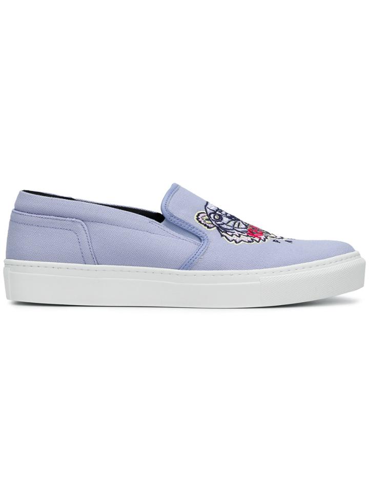 Kenzo Tiger Slip-on Sneakers - Pink & Purple