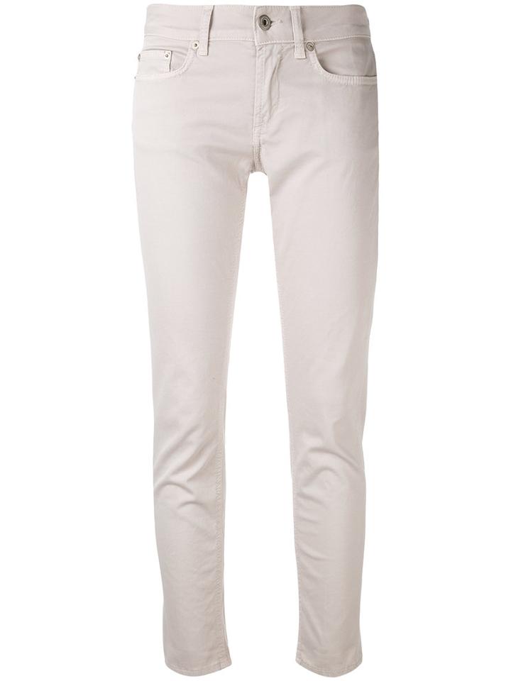Dondup - 'monroe' Trousers - Women - Cotton/spandex/elastane - 26, Nude/neutrals, Cotton/spandex/elastane