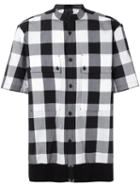 Helmut Lang Shortsleeved Checked Shirt, Men's, Size: Xs, Black, Cotton