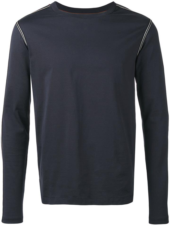 Paul Smith Contrast Seam Top, Men's, Size: Large, Blue, Cotton