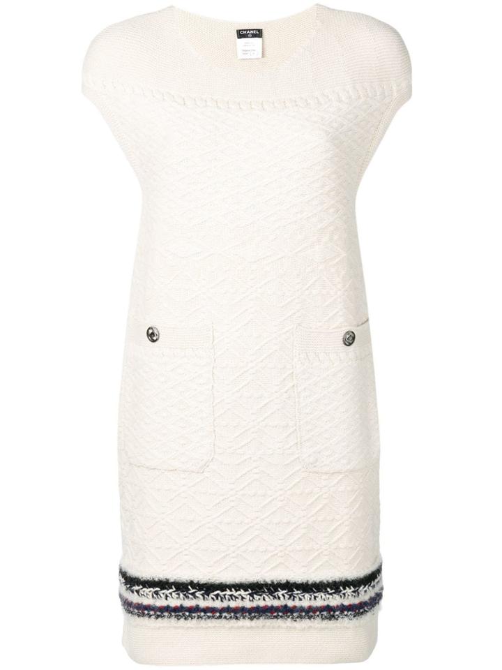 Chanel Vintage Cashmere Textured Dress - Neutrals
