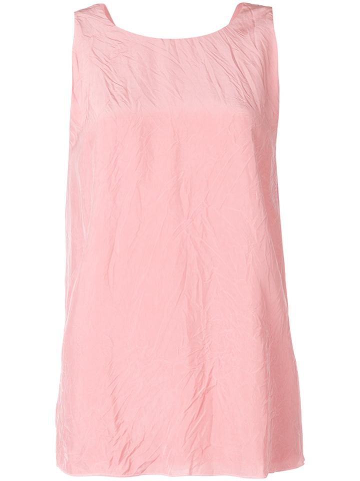 Sara Lanzi Crease Effect Tank Top - Pink & Purple