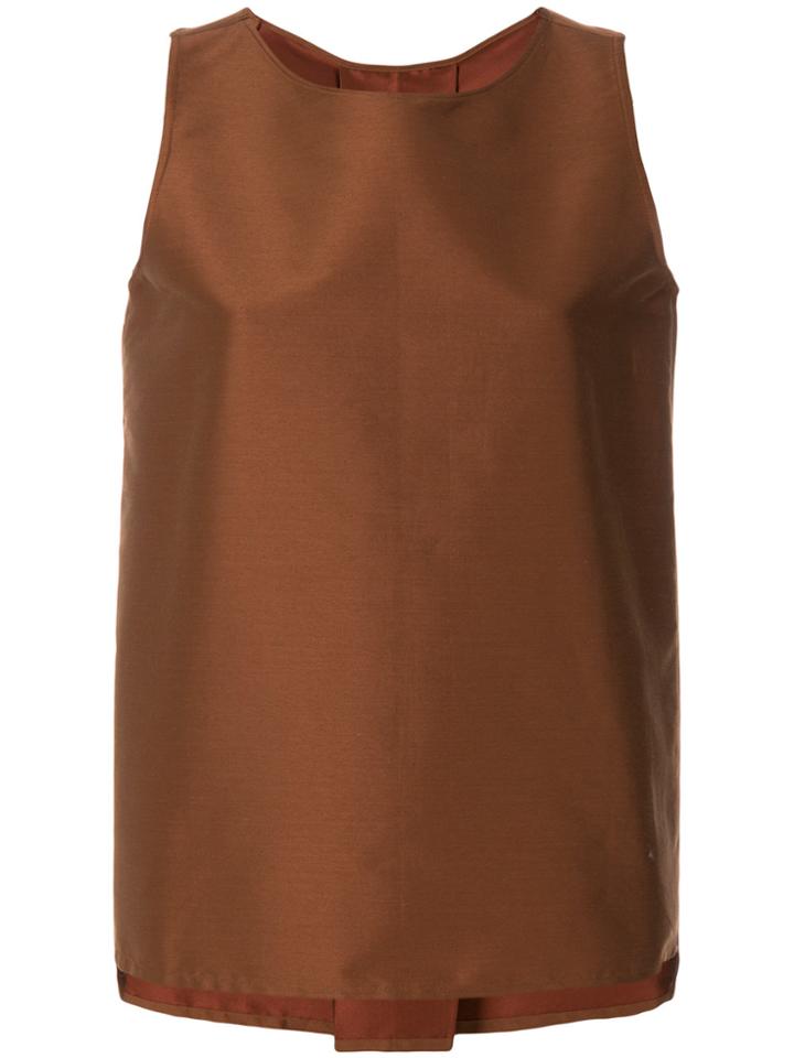 Alberto Biani Structured Vest - Brown
