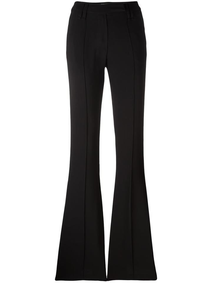 Plein Sud Flared Trousers, Women's, Size: 36, Black, Polyester/spandex/elastane/viscose