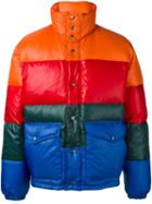 Diesel Colour Block Padded Jacket, Men's, Size: Small, Yellow/orange, Feather Down/polyester