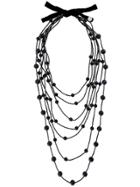 Maria Calderara Ball Detail Layered Necklace - Black