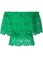 Bambah Lace Off Shoulder Top - Green