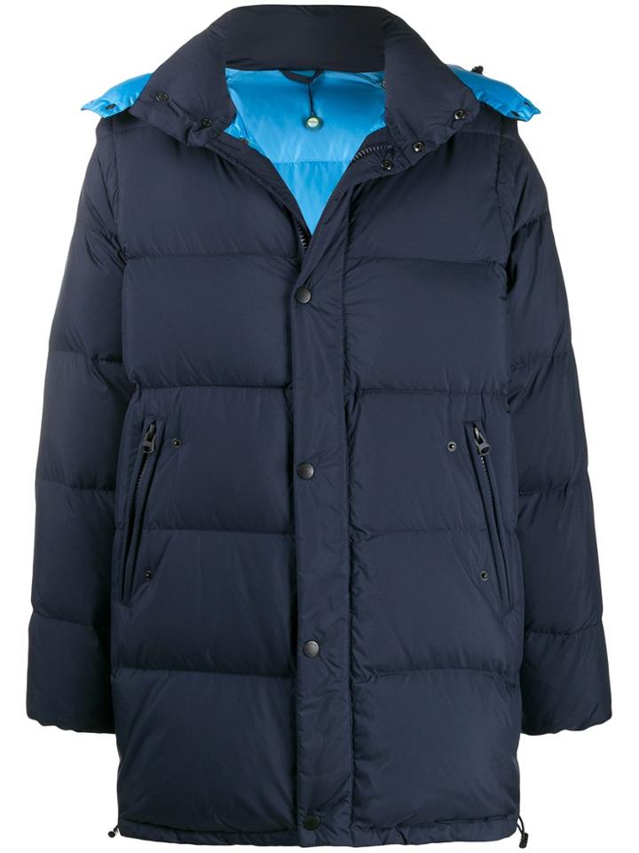 Kenzo Golden Bamboo Convertible Padded Coat - Blue