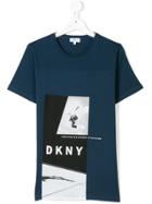 Dkny Kids Teen Graphic Print T-shirt - Blue