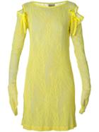 Walter Van Beirendonck Vintage 'fetish For Beauty' Lace Dress - Yellow