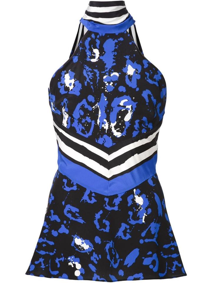 Roberto Cavalli High Neck Printed Blouse