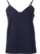 H Beauty & Youth. Saxon Stripe Camisole Blouse, Women's, Size: Medium, Blue, Silk/cupro/wool