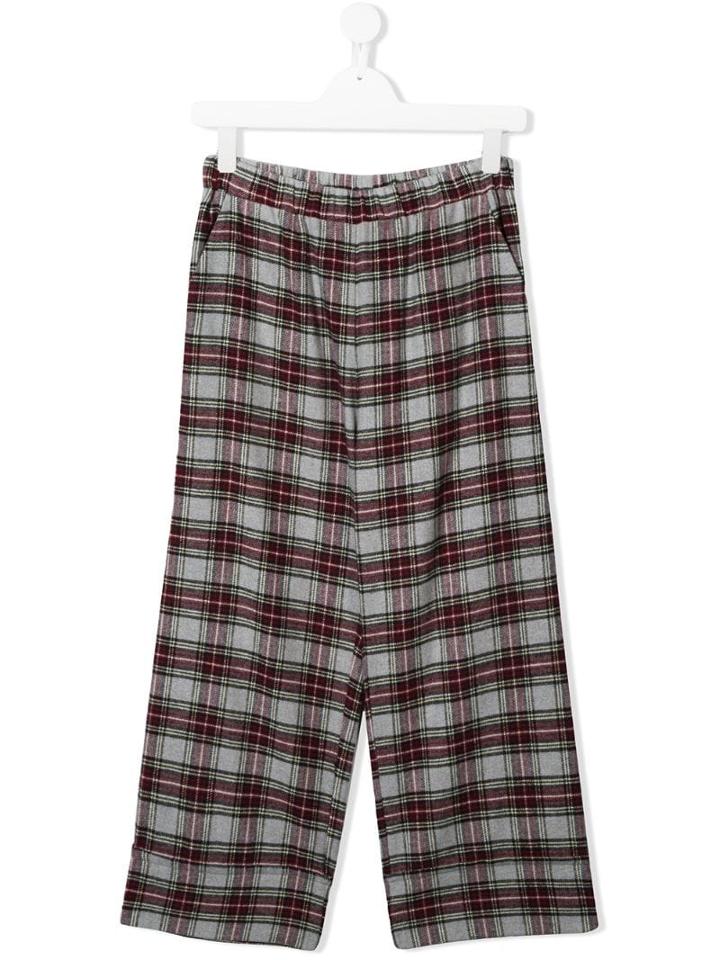 Douuod Kids Teen Checked Trousers - Grey