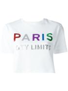 Être Cécile 'paris' Cropped T-shirt, Women's, Size: Medium, White, Cotton