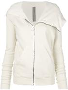 Rick Owens Drkshdw Oversized Collar Zip-up Sweatshirt - Nude &