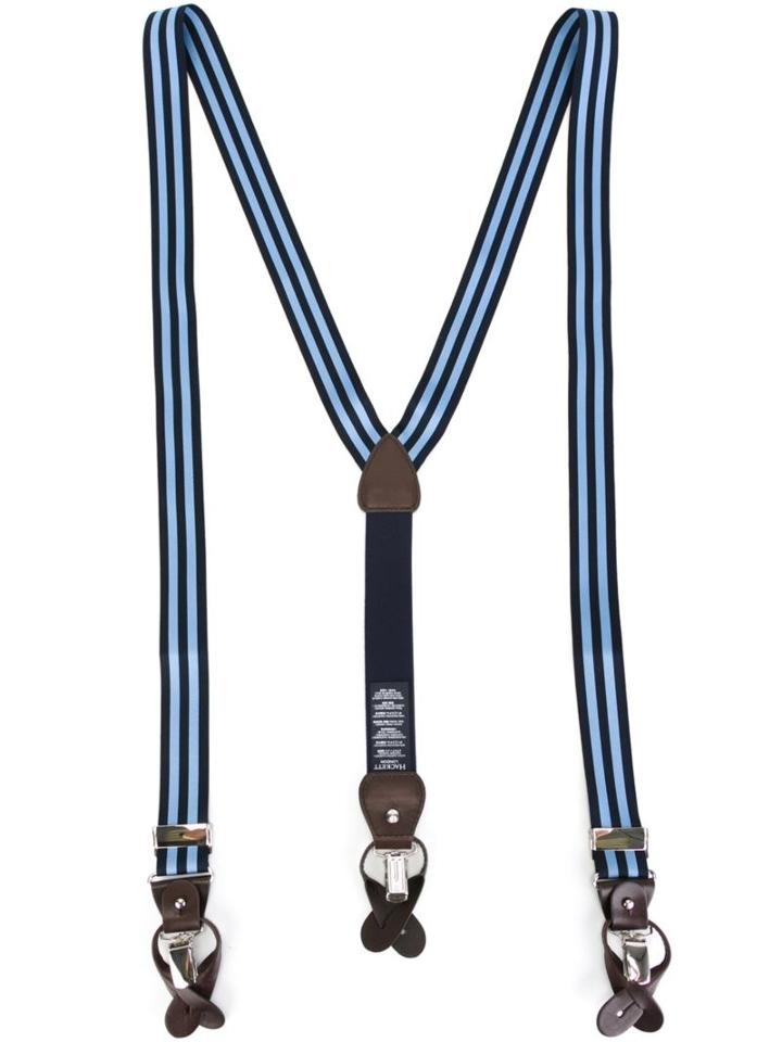 Hackett Striped Braces, Men's, Blue, Polyester/elastodiene