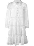 Philosophy Di Lorenzo Serafini Lace Insert Flared Dress, Women's, Size: 38, White, Cotton