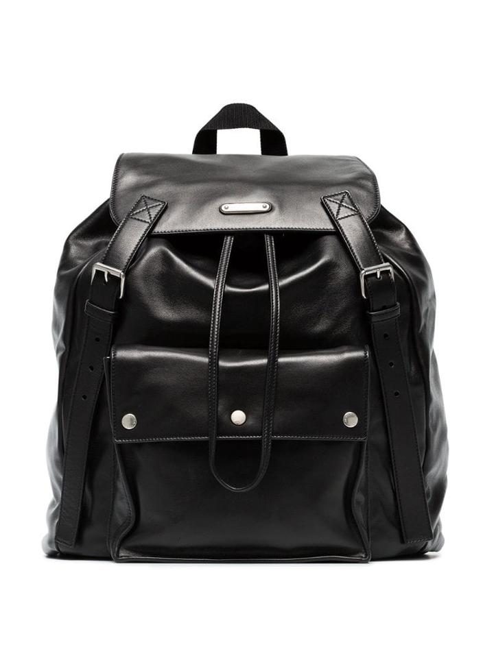 Saint Laurent Black Buckle Backpack