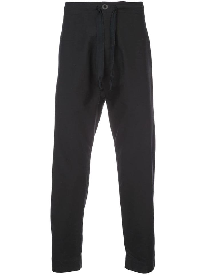 Jan Jan Van Essche Cropped Track Trousers - Black