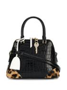 Maison Margiela 5ac Animal Print Micro Tote - Black