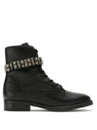 Schutz Crystal Embellished Boots - Black