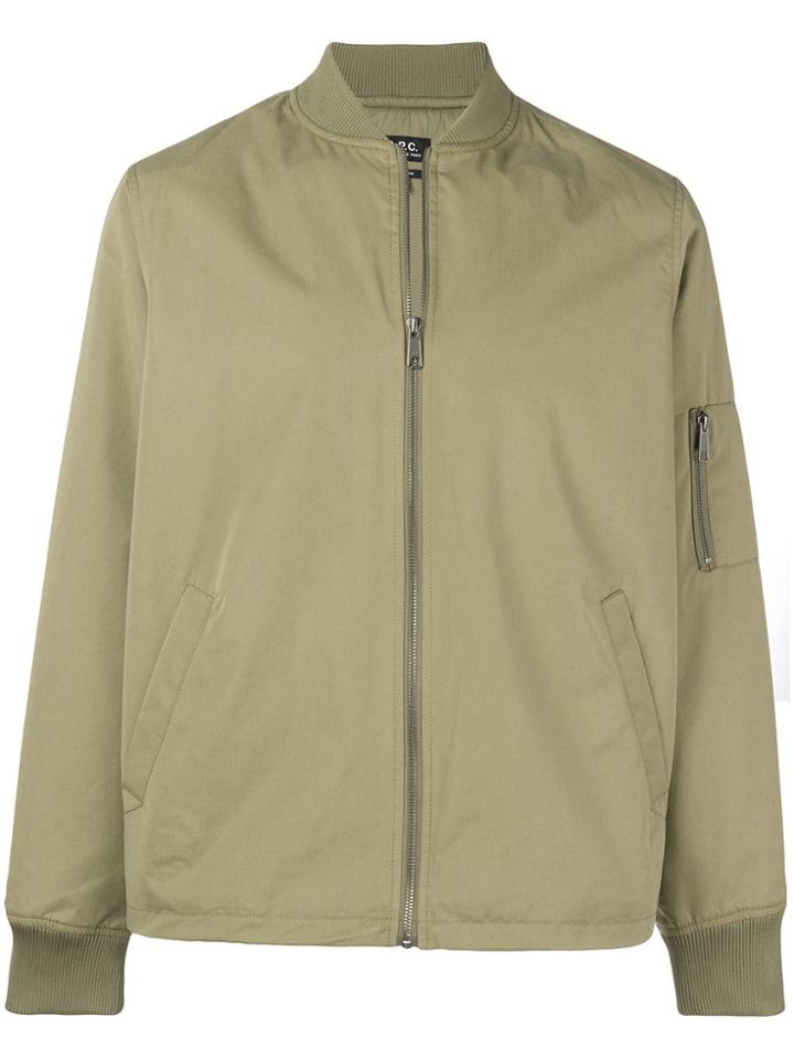 A.p.c. Greg Bomber Jacker - Green