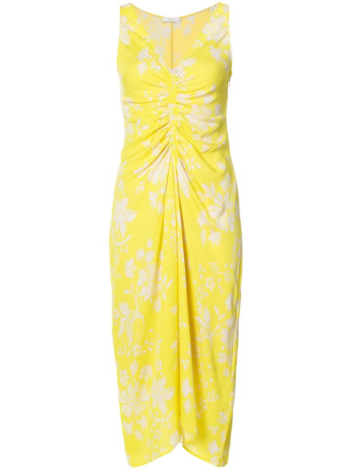 A.l.c. - V Neck Dress - Women - Silk - 10, Yellow/orange, Silk