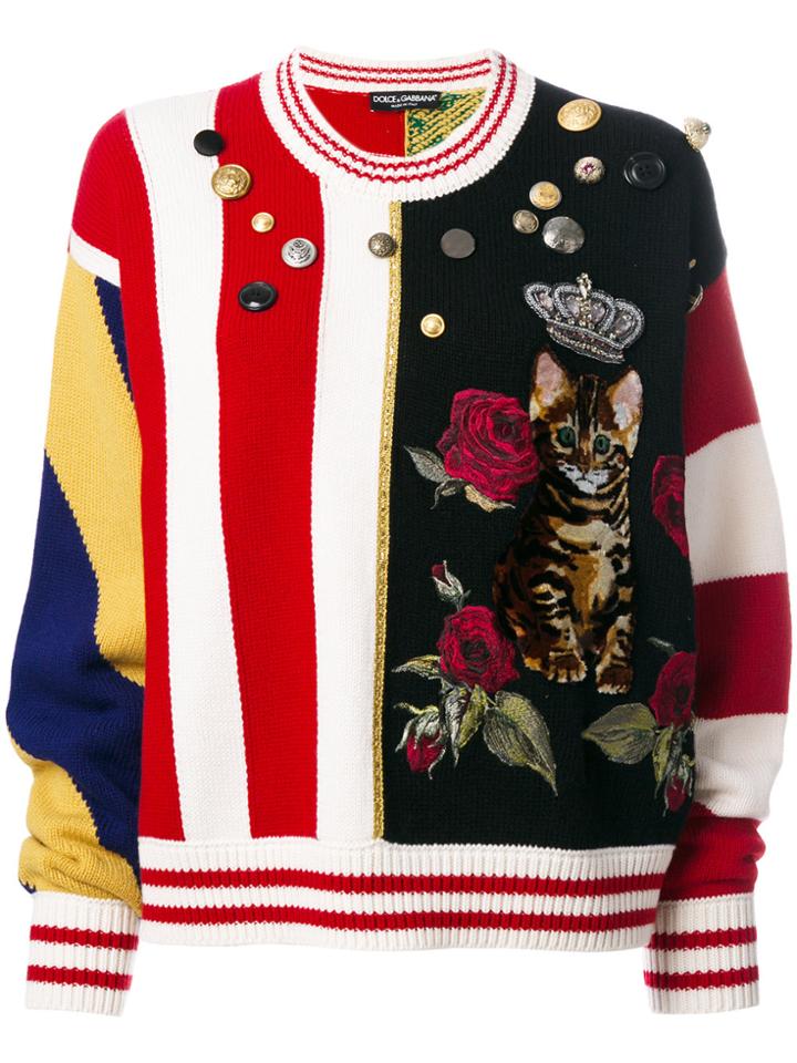 Dolce & Gabbana Appliquéd Jumper - Multicolour