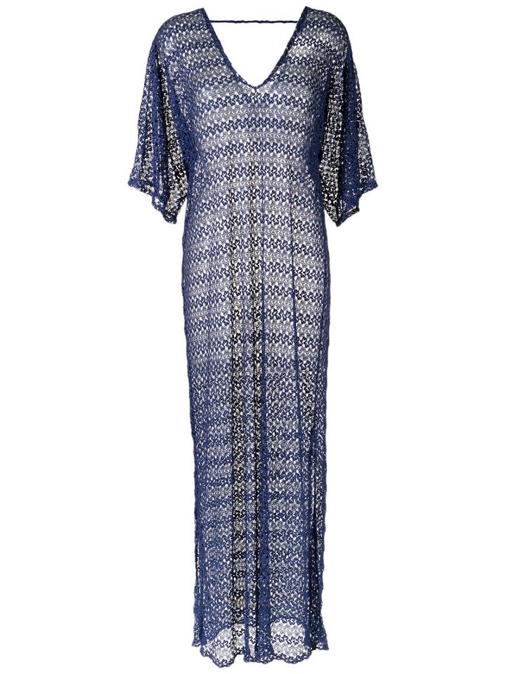 Brigitte V Neck Kaftan, Women's, Size: Gg, Blue, Polyester