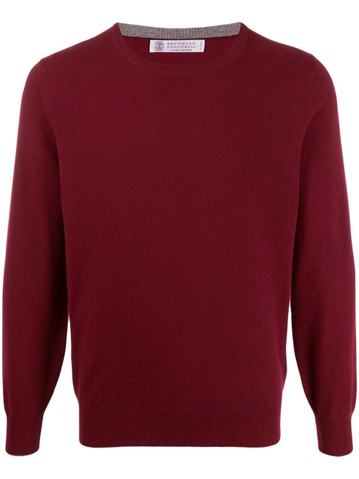 Brunello Cucinelli Colour Block Jumper - Red