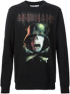 Givenchy Skull And Crossbones Print Sweatshirt, Men's, Size: Medium, Black, Cotton