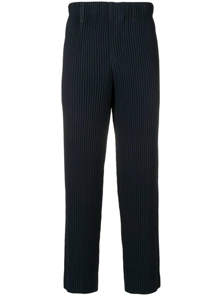Homme Plissé Issey Miyake Ribbed Trousers - Blue