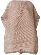 Issey Miyake Pleated Flared Blouse - Nude & Neutrals