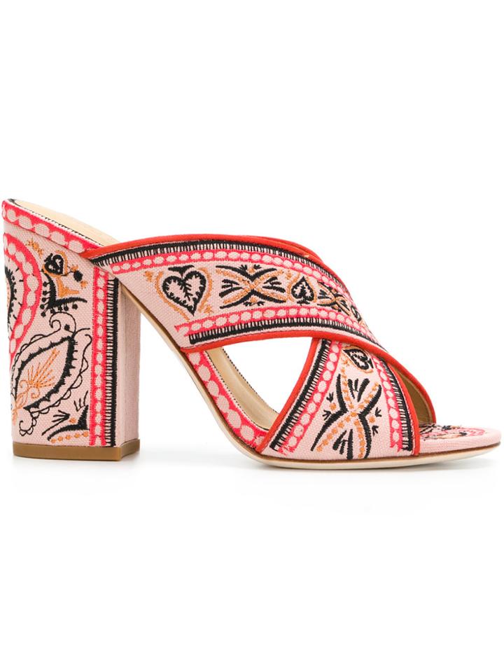 Ash Printed Open-toe Sandals - Pink & Purple