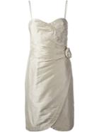 Armani Collezioni Rose Embellished Party Dress