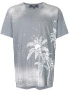 Dom Rebel Skull Palm T-shirt - Grey