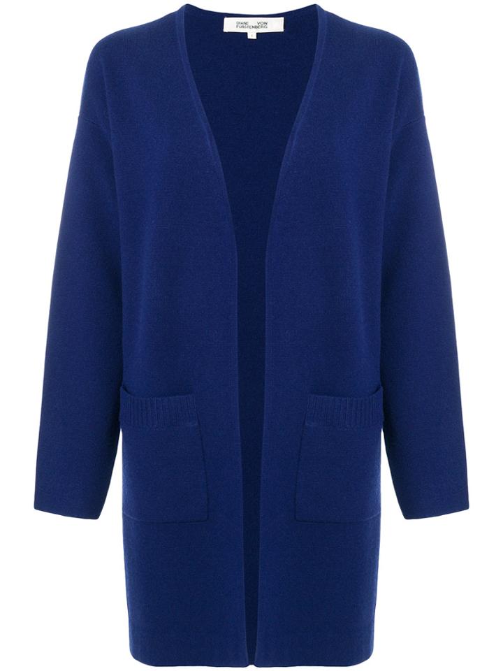 Dvf Diane Von Furstenberg Knit Cardigan - Blue
