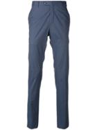 Pt01 Glen Check Slim-fit Trousers - Blue