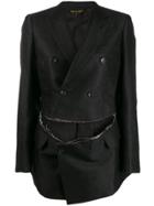 Comme Des Garçons Slashed Suit Jacket - Black