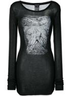 Ann Demeulemeester Painting Print T-shirt - Black