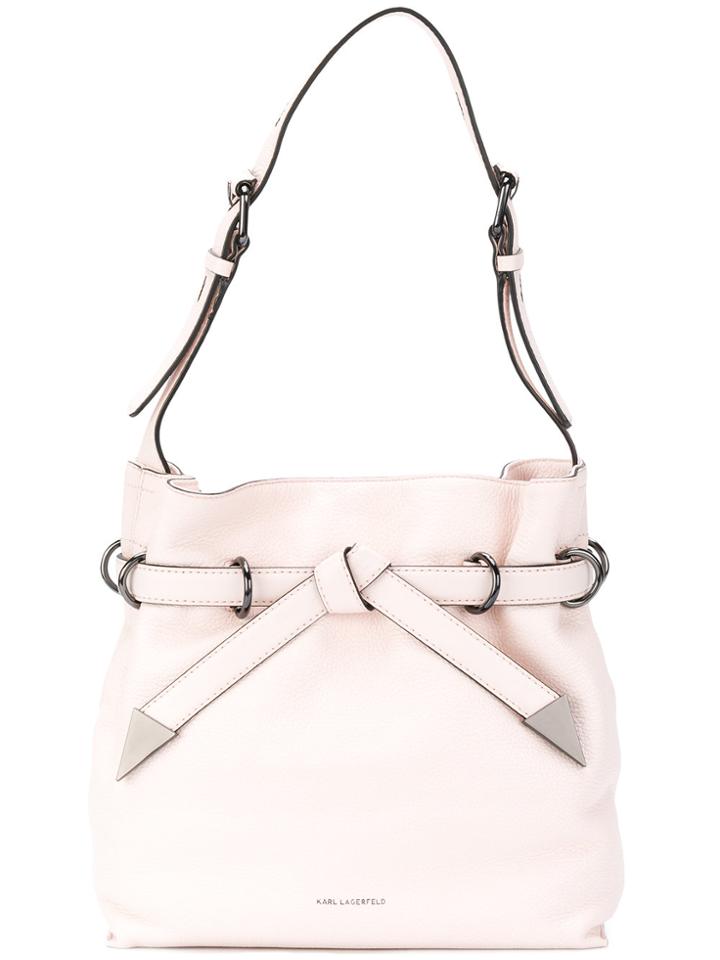 Karl Lagerfeld K/rocky Bow Shoulder Bag - Pink & Purple