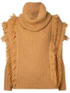Kitx - Fringe Knit - Women - Alpaca - L, Yellow/orange, Alpaca