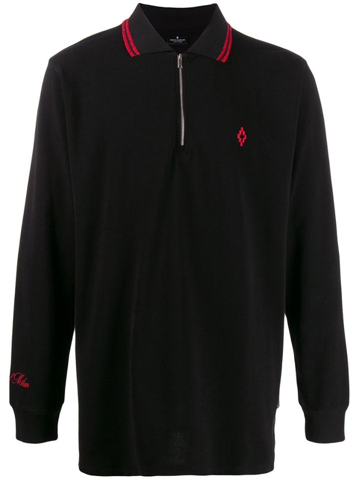 Marcelo Burlon County Of Milan Cross Polo L/s Black Red