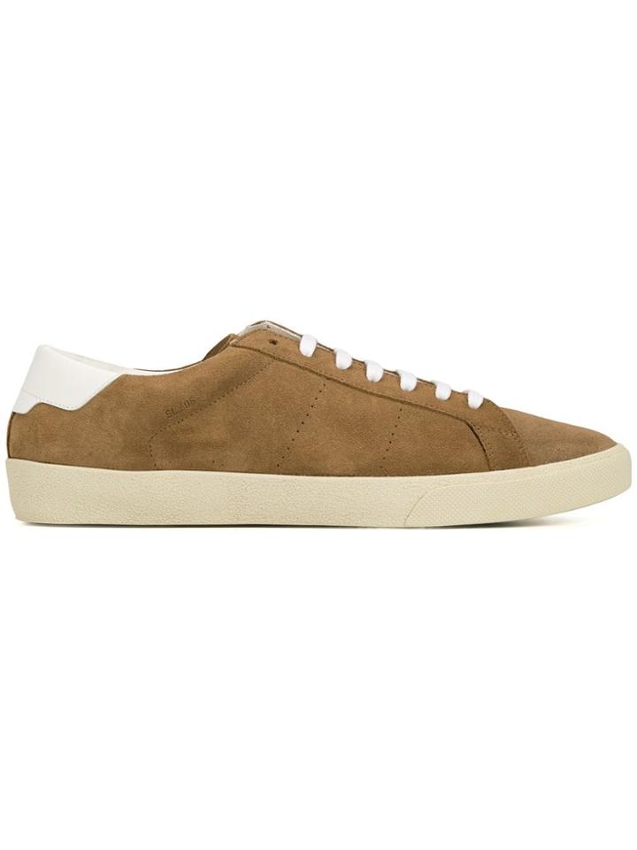 Saint Laurent Sl06 Court Sneakers - Brown