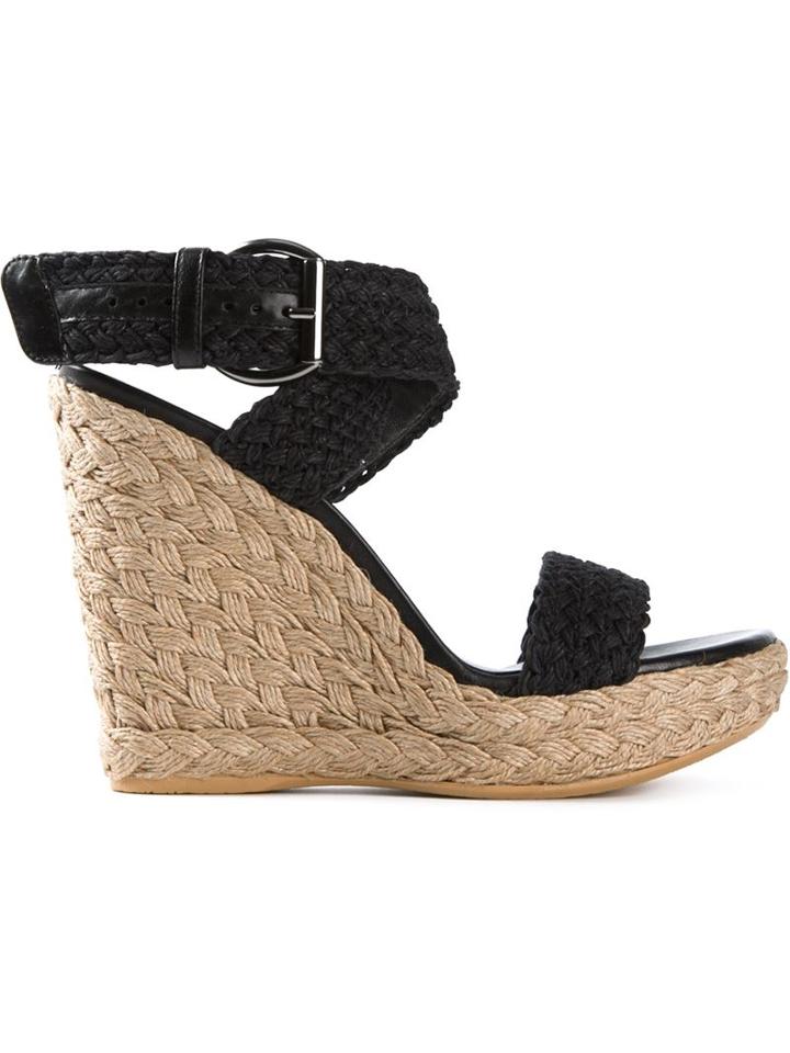 Stuart Weitzman Woven Wedge Sandals