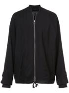 Ann Demeulemeester Zip Up Bomber Jacket - Black